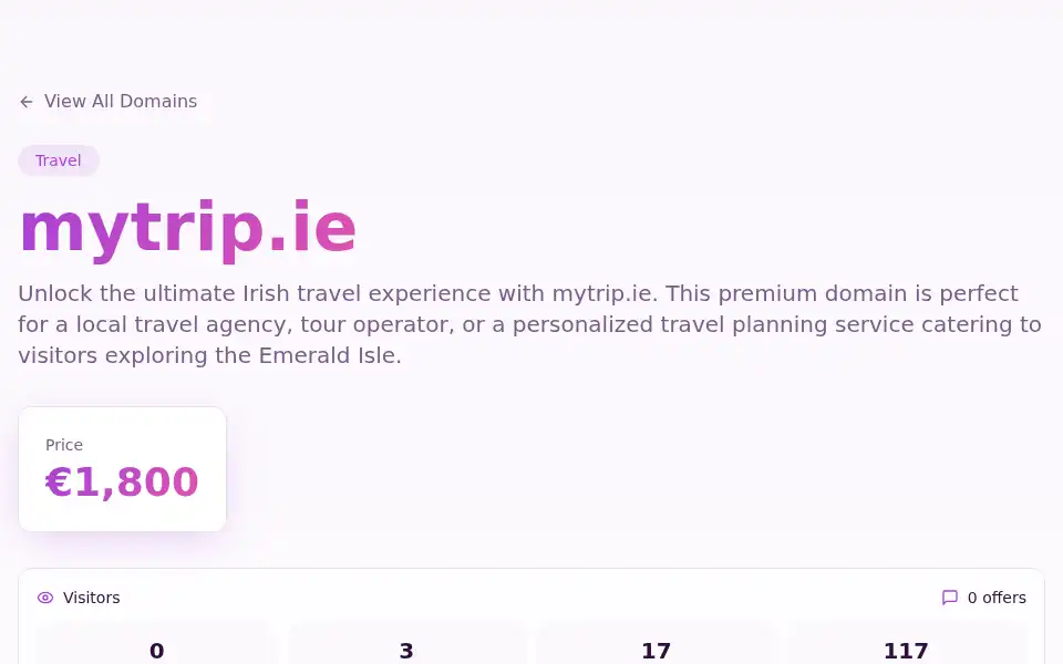 Screenshot of mytrip.ie