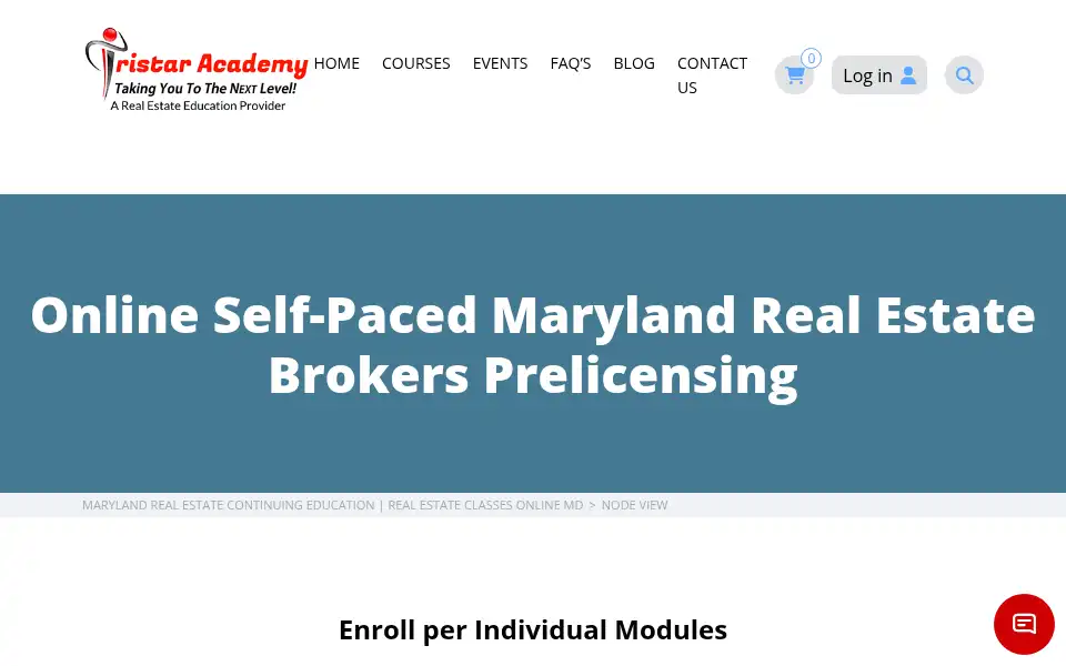 Screenshot of mytristaracademy.com