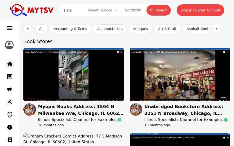 Screenshot of mytsv.com