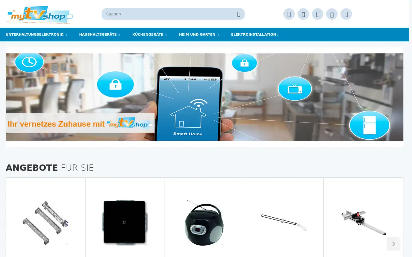 Screenshot of mytvshop.de