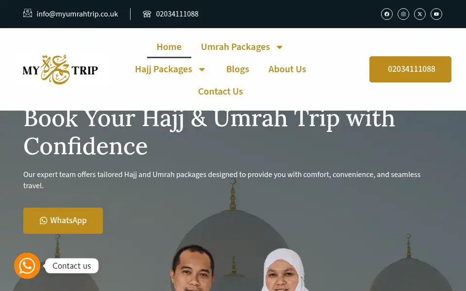 Screenshot of myumrahtrip.co.uk