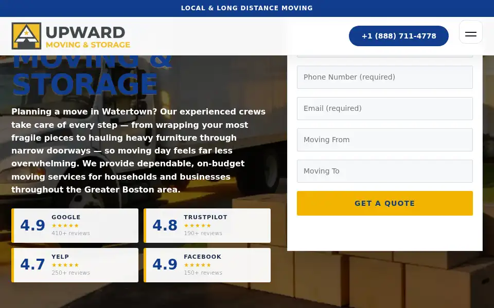 Screenshot of myupwardmoving.com