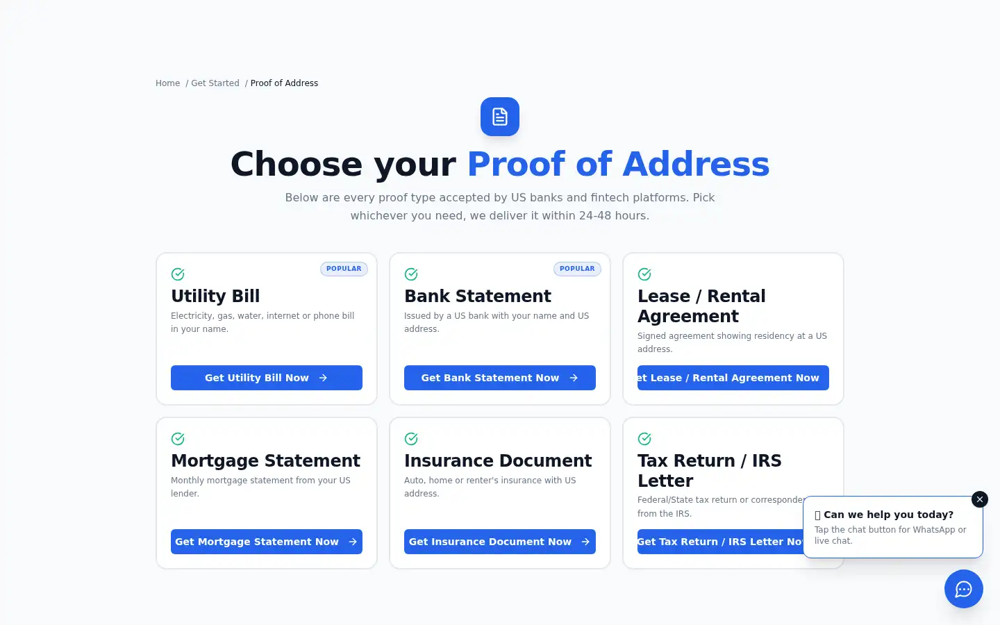 Screenshot of myusaproof.com