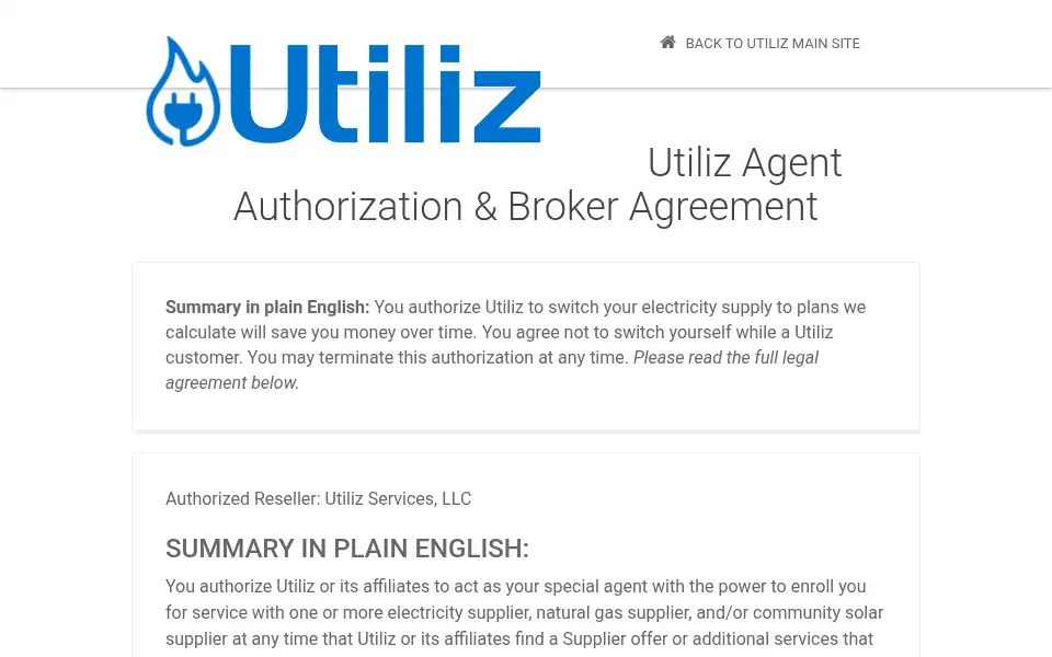 Screenshot of myutiliz.com