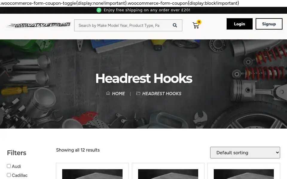Screenshot of myvalvecaps.com