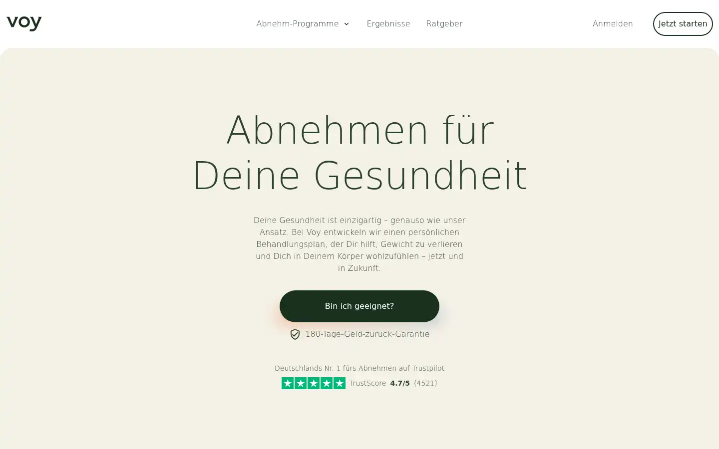 Screenshot of myvoy.de