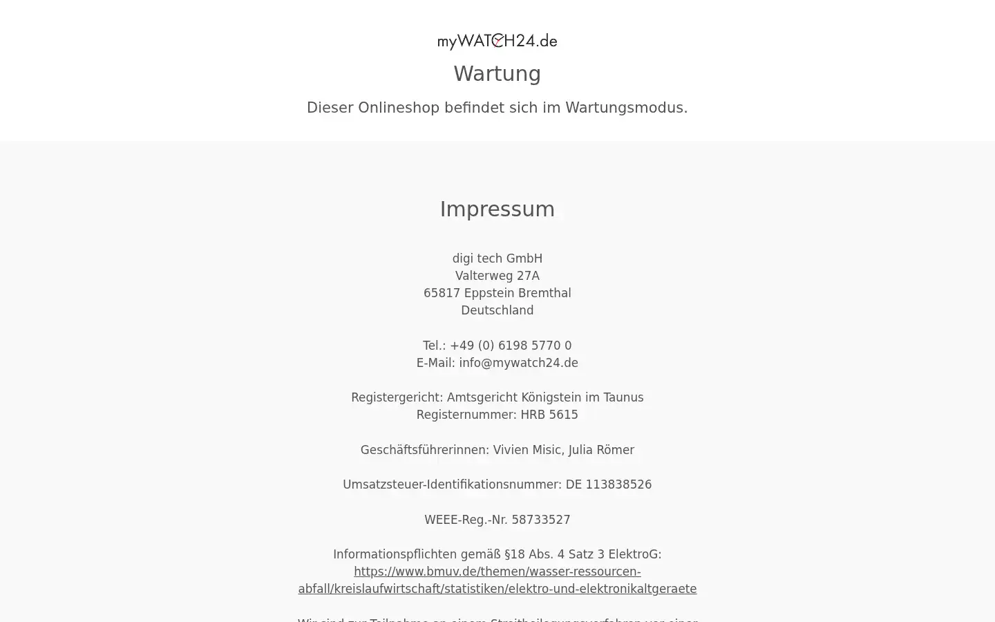 Screenshot of mywatch24.de