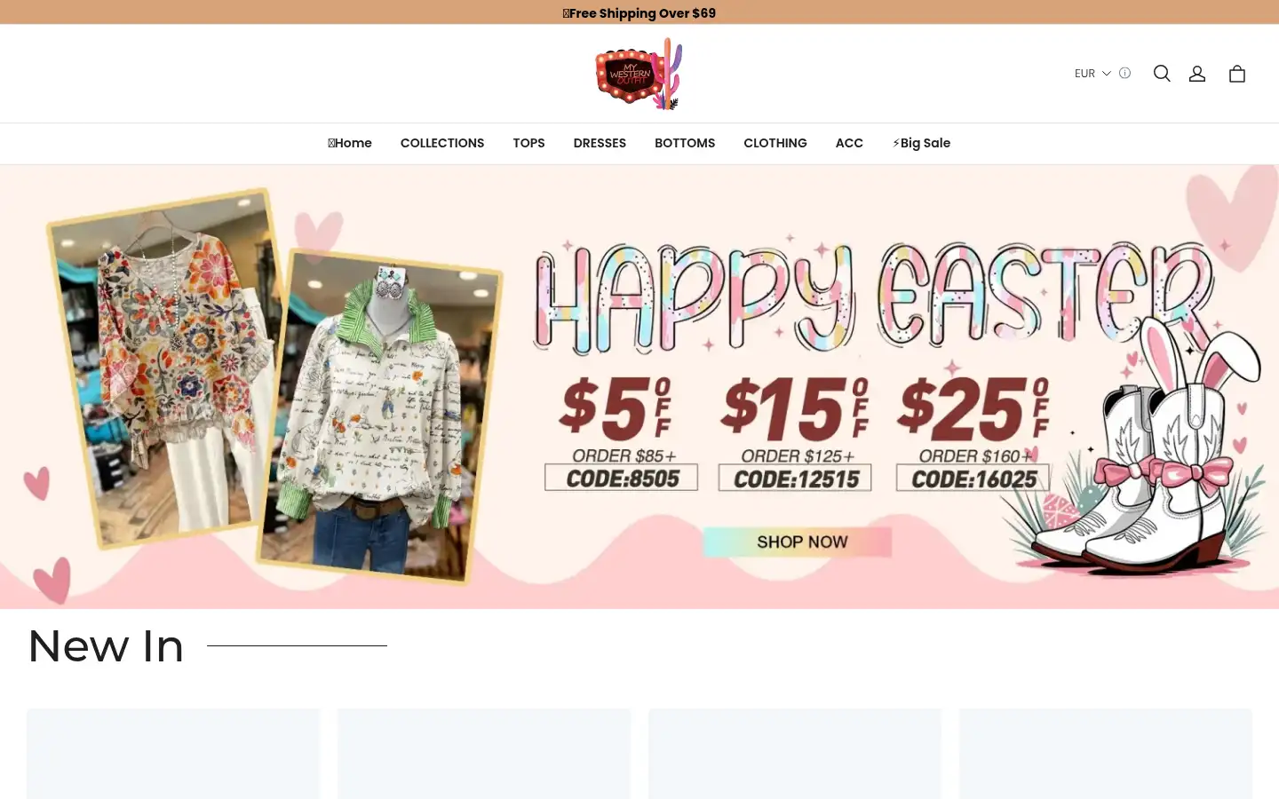 Screenshot of mywesternoutfit.com