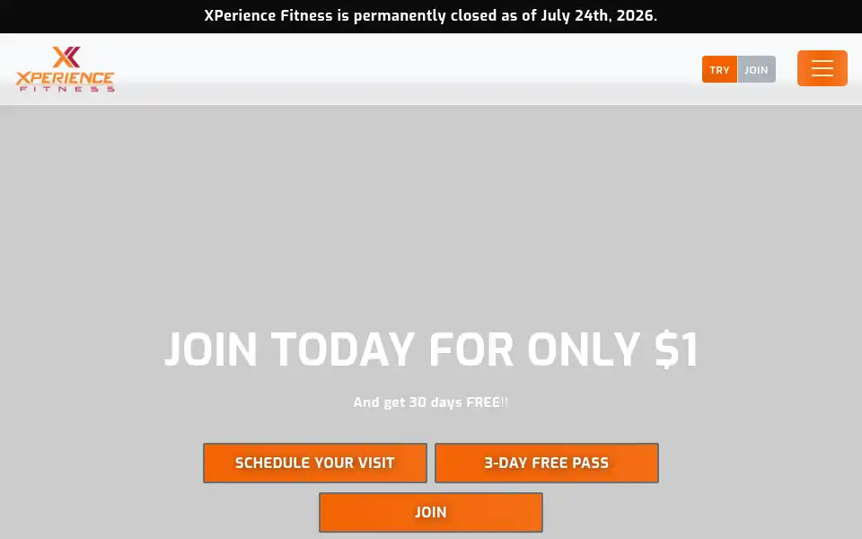 Screenshot of myxperiencefitness.com