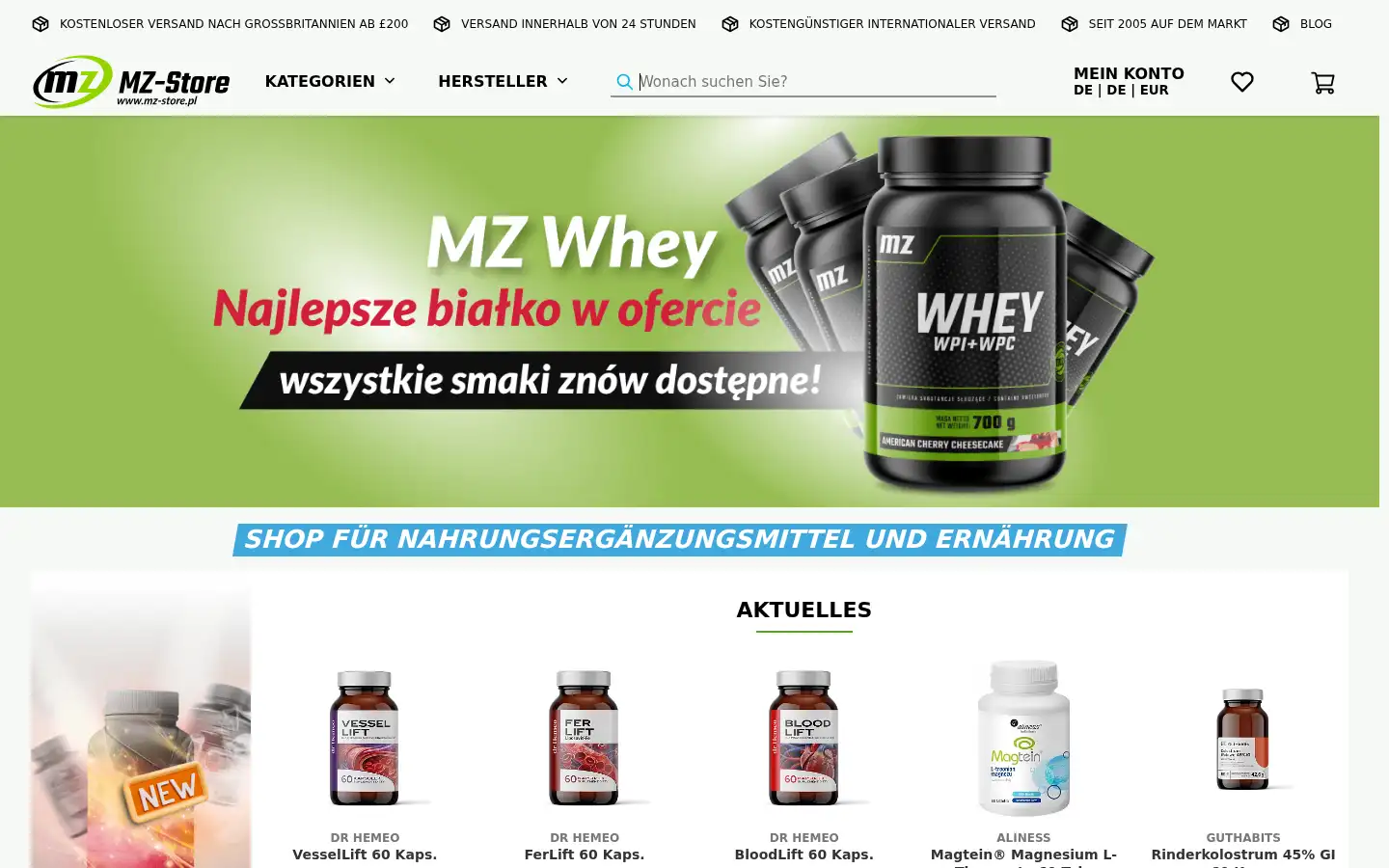Screenshot of mz-store.de