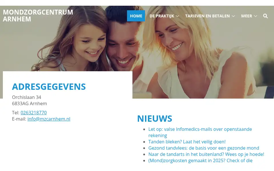 Screenshot of mzcarnhem.nl