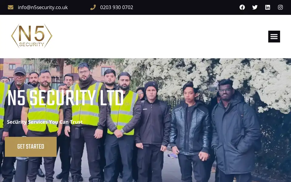 Screenshot of n5security.co.uk