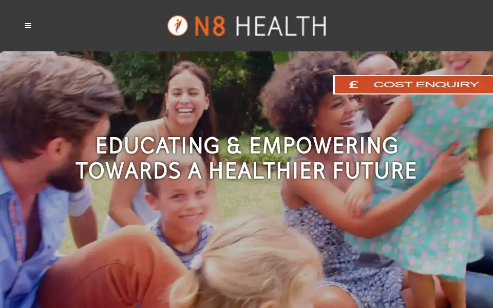 Screenshot of n8health.co.uk