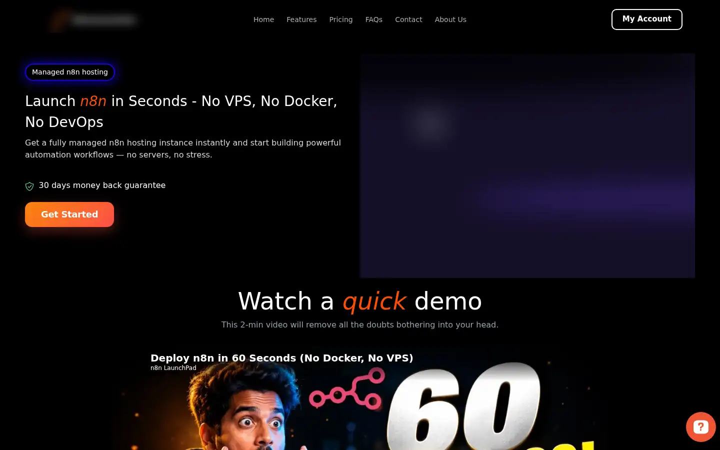 Screenshot of n8nlaunchpad.com