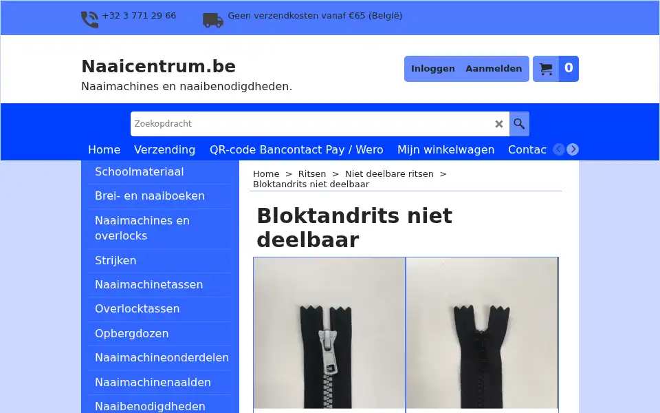 Screenshot of naaicentrum.be
