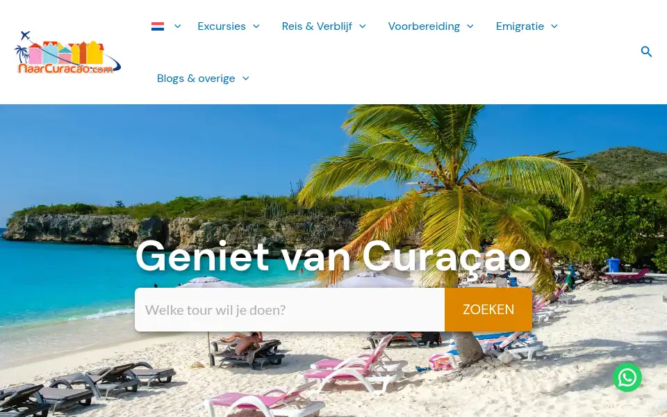 Screenshot of naarcuracao.com