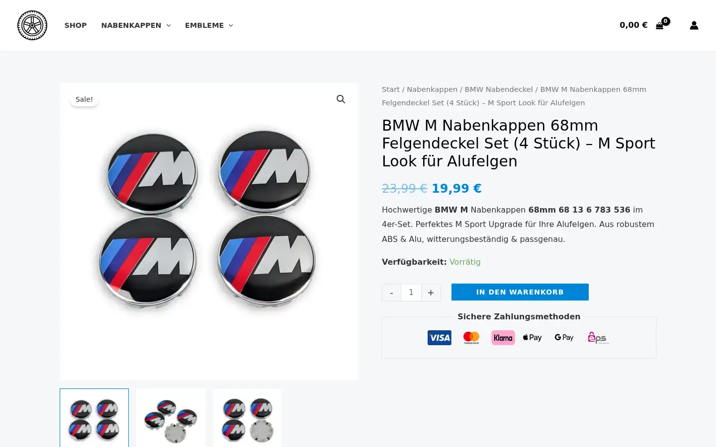 Screenshot of nabencaps.de