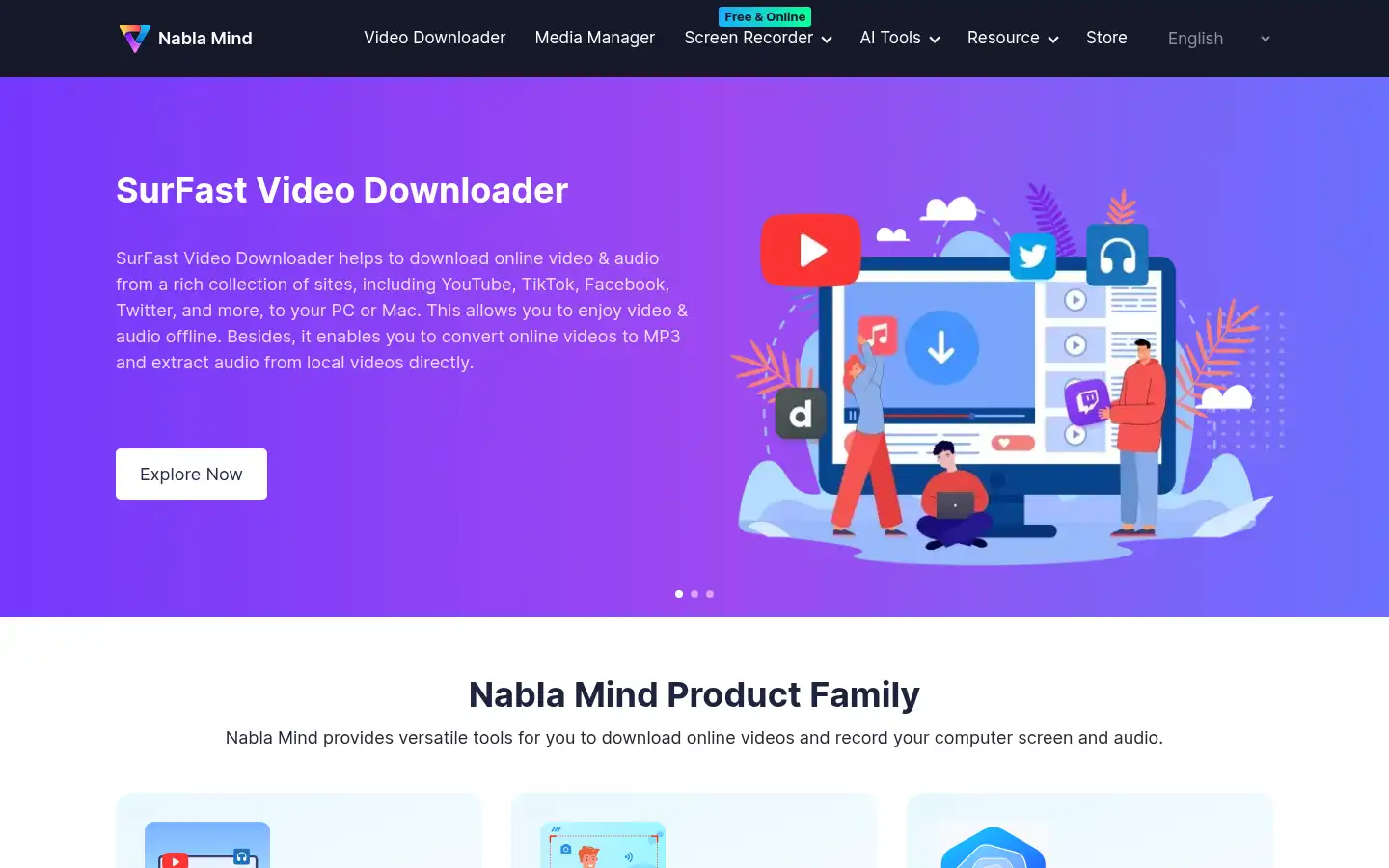 Screenshot of nablamind.com