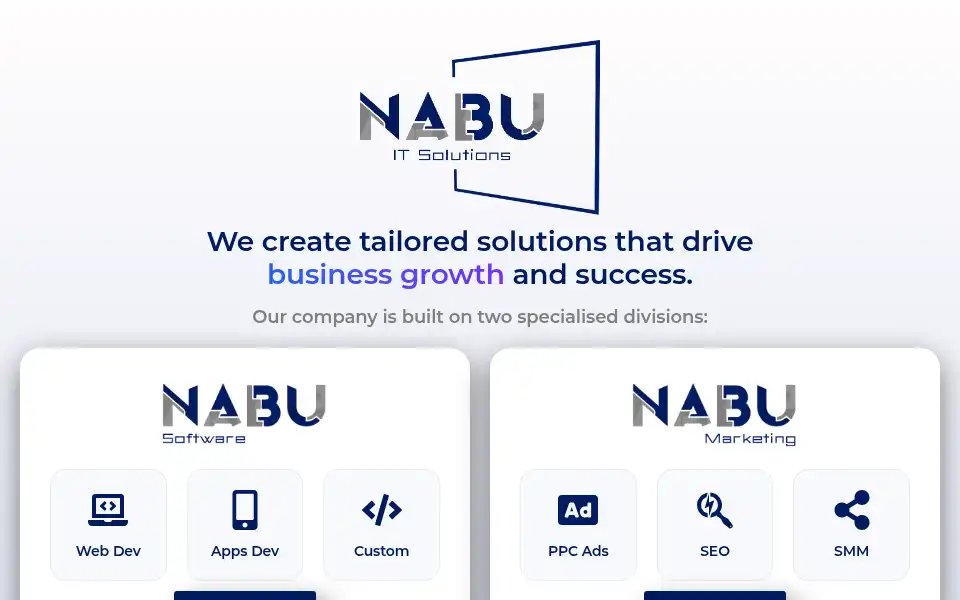 Screenshot of nabuitsolutions.com