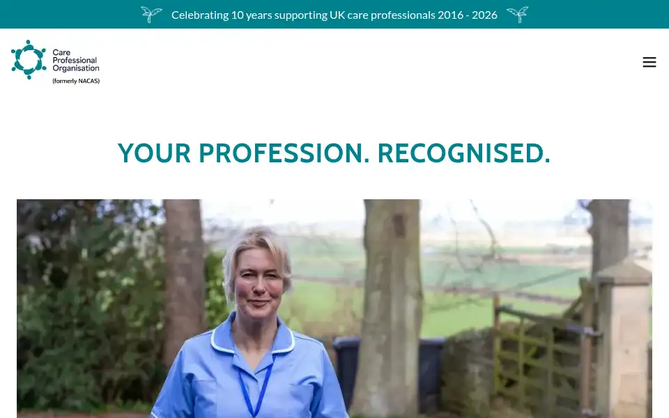 Screenshot of nacas.org.uk