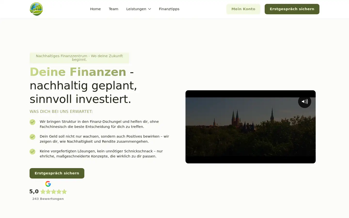 Screenshot of nachhaltiges-finanzzentrum.de
