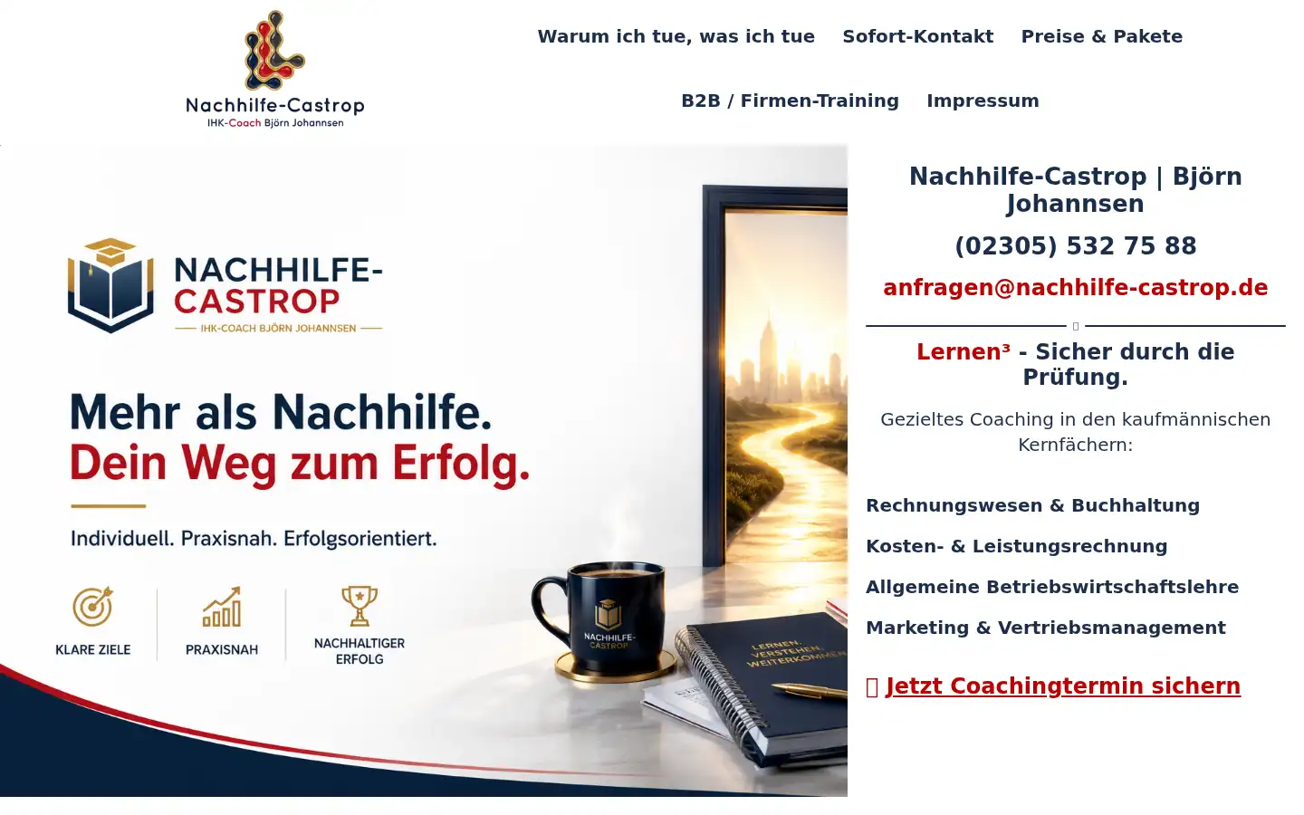 Screenshot of nachhilfe-castrop.de