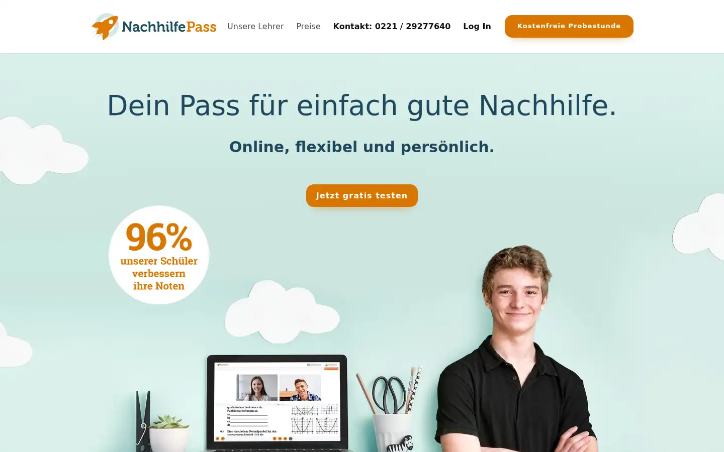 Screenshot of nachhilfepass.de