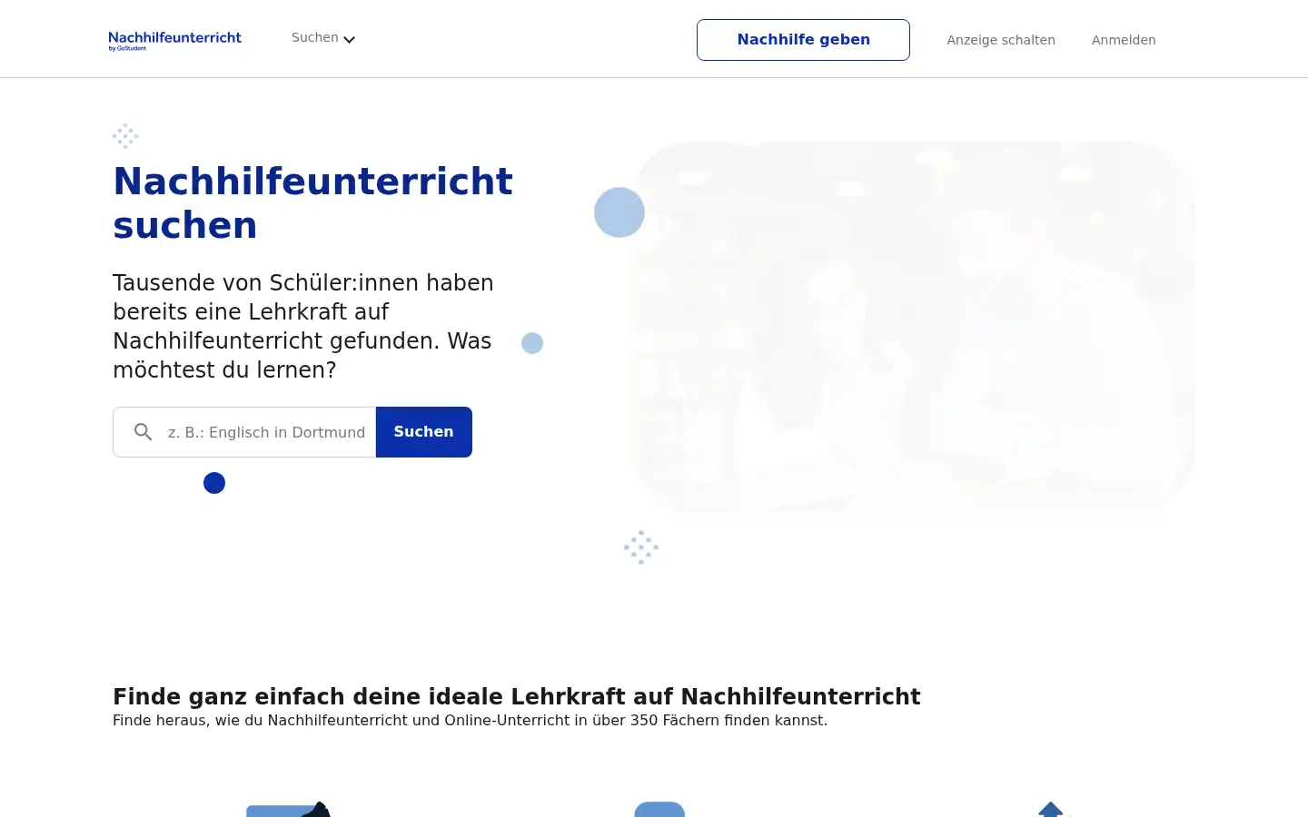 Screenshot of nachhilfeunterricht.de