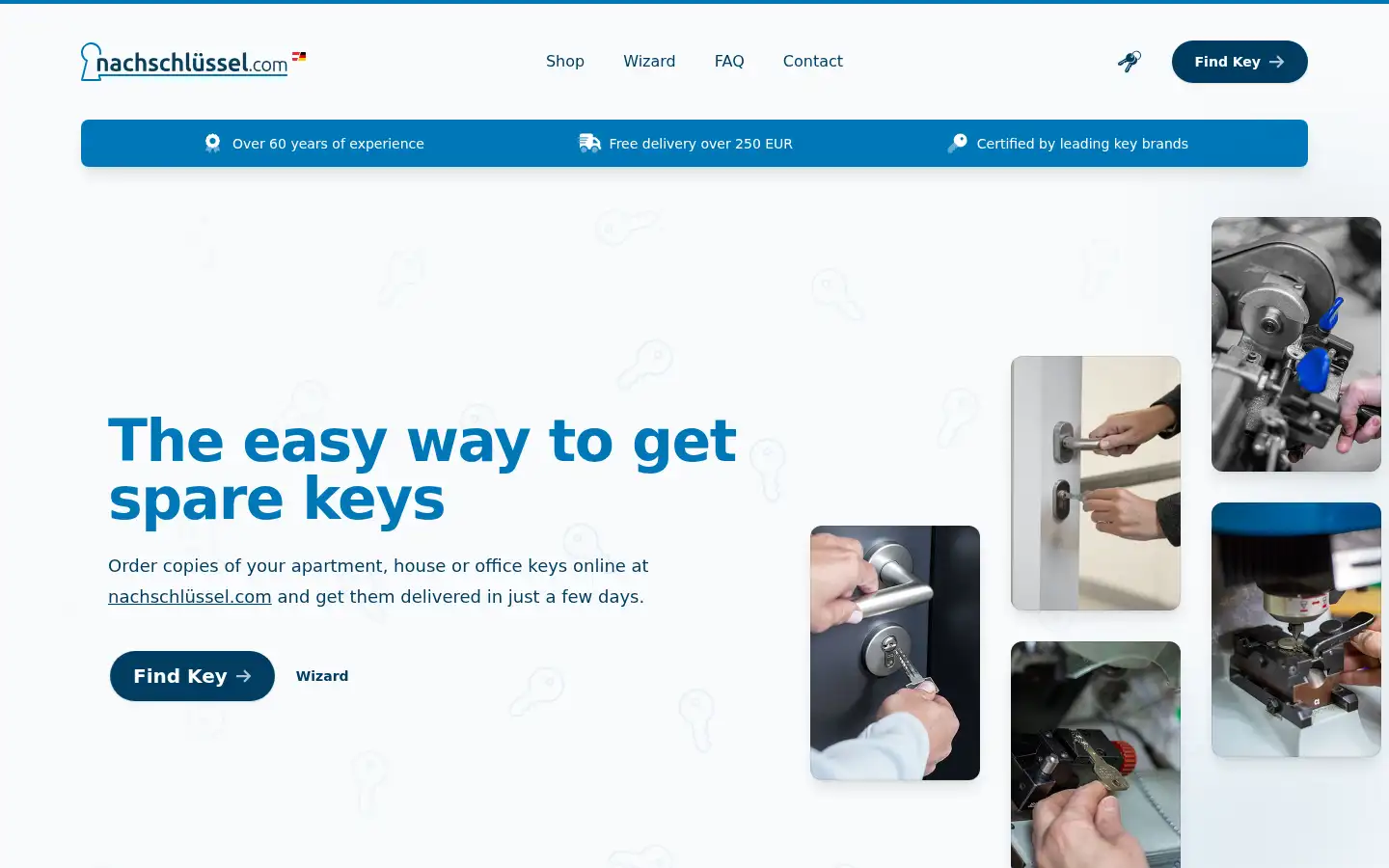 Screenshot of nachschluessel.com