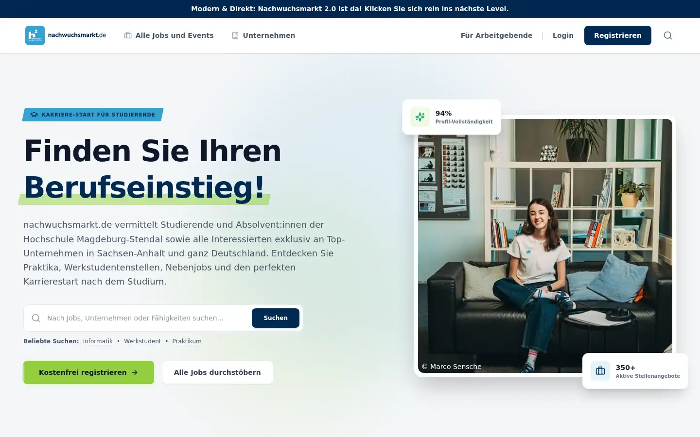 Screenshot of nachwuchsmarkt.de