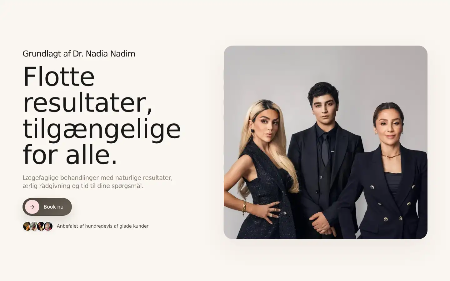 Screenshot of nadimclinic.dk