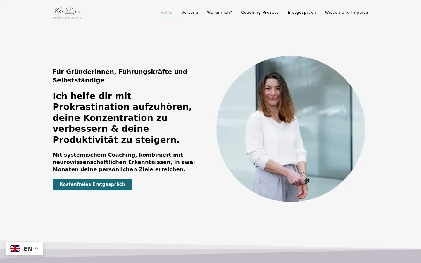 Screenshot of nadja-buengers.com