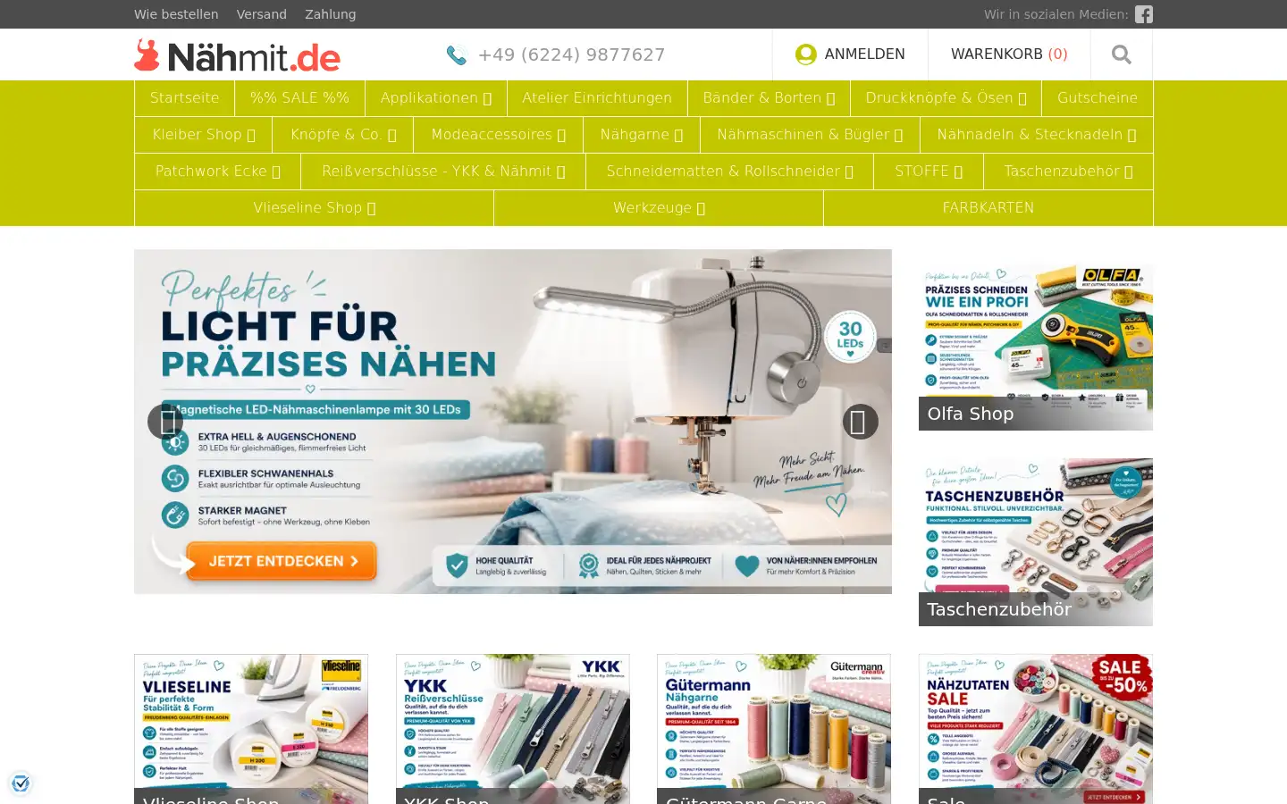 Screenshot of naehmit.de