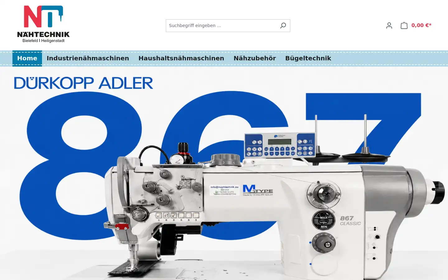 Screenshot of naehtechnik.eu