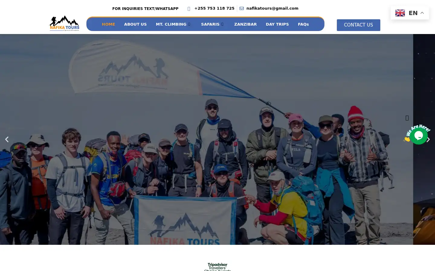 Screenshot of nafikatours.com