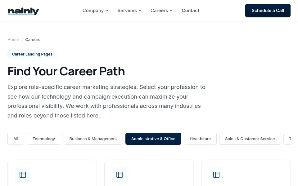Screenshot of nainly.com