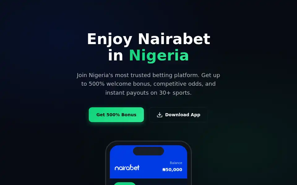 Screenshot of nairabet.ng