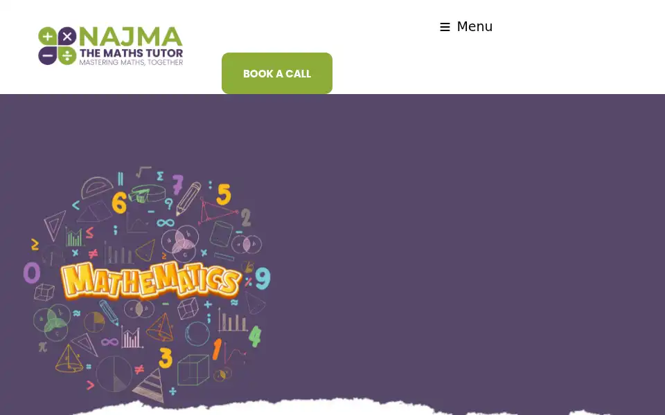 Screenshot of najmathemathstutor.co.uk