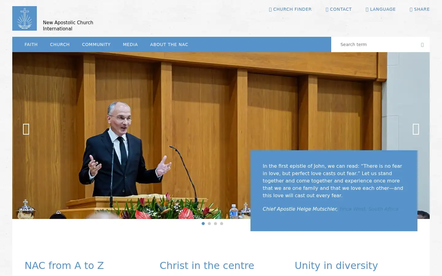 Screenshot of nak.org