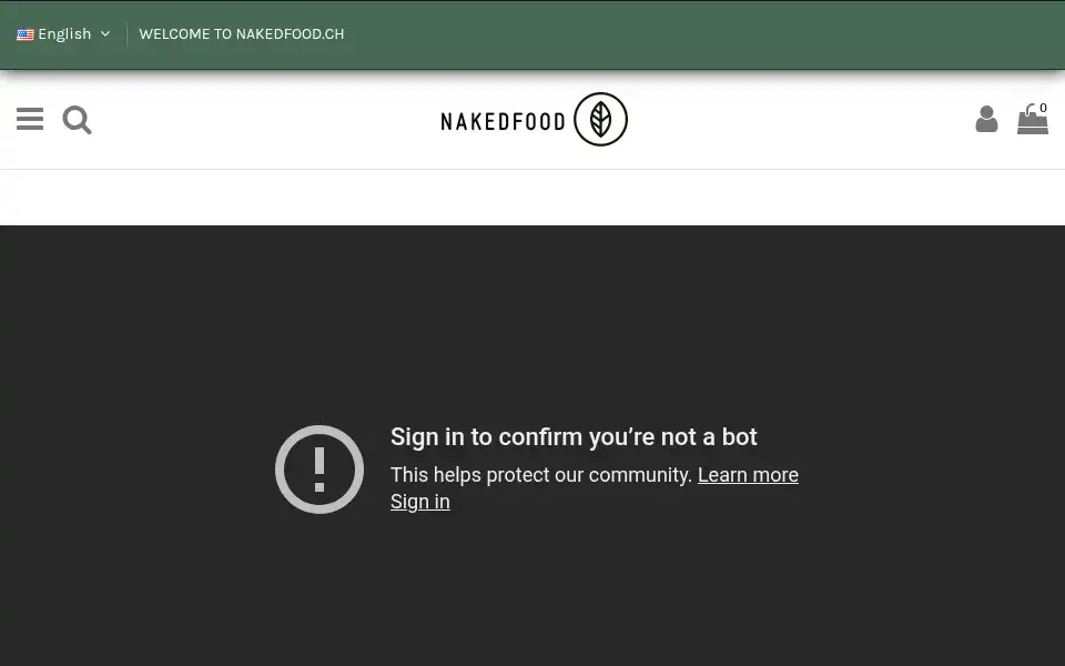 Screenshot of nakedfood.ch