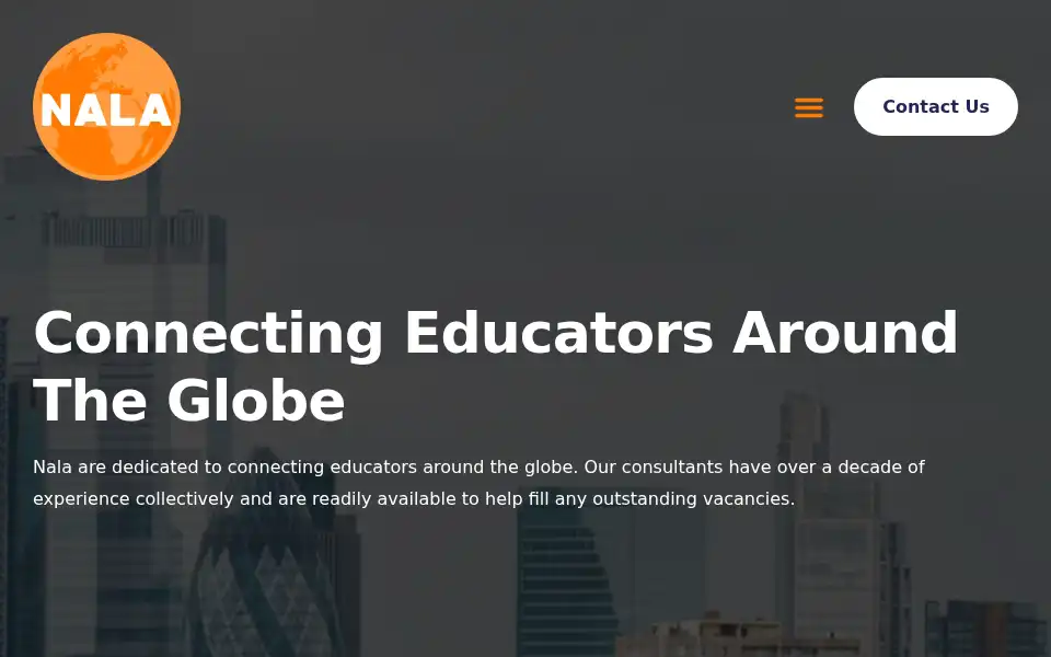Screenshot of nalaglobal.co.uk