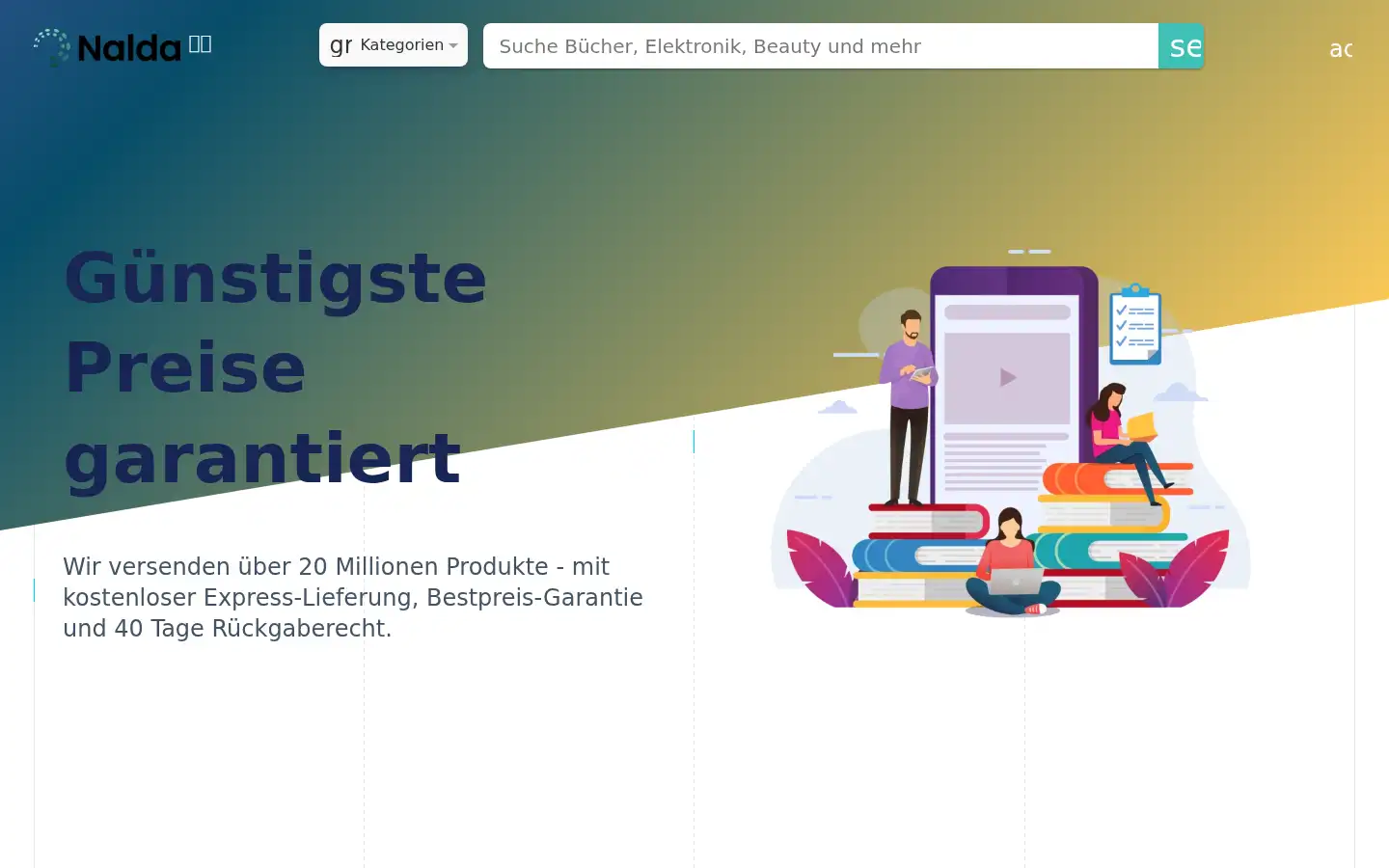Screenshot of nalda.ch