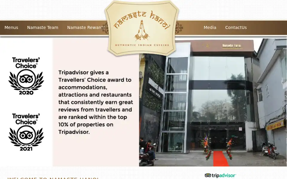 Screenshot of namastehanoi.com