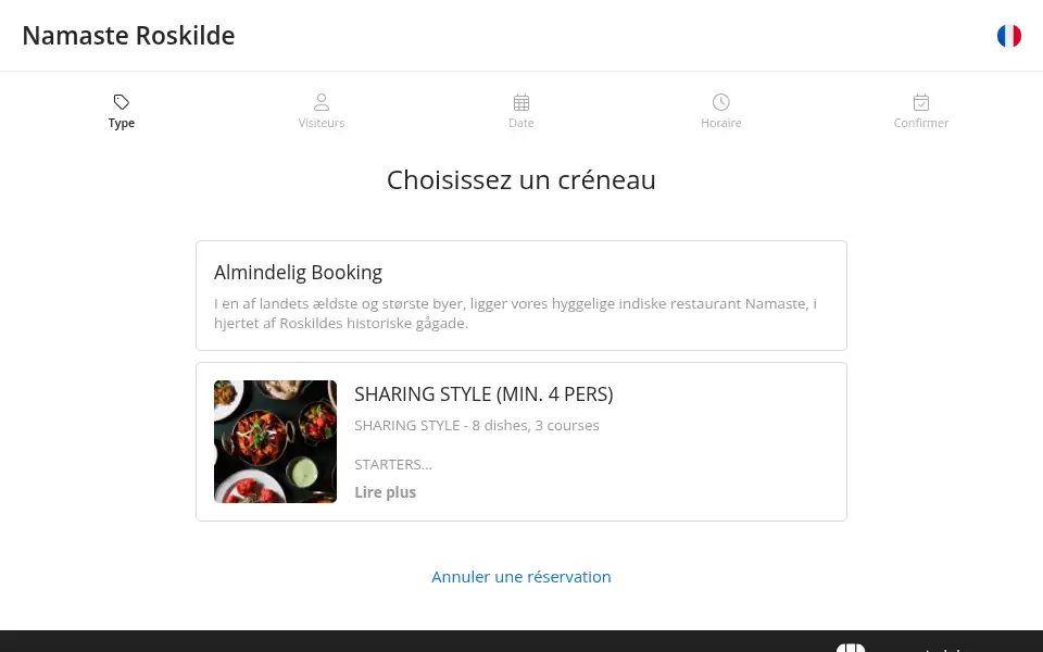 Screenshot of namasteroskilde.dk