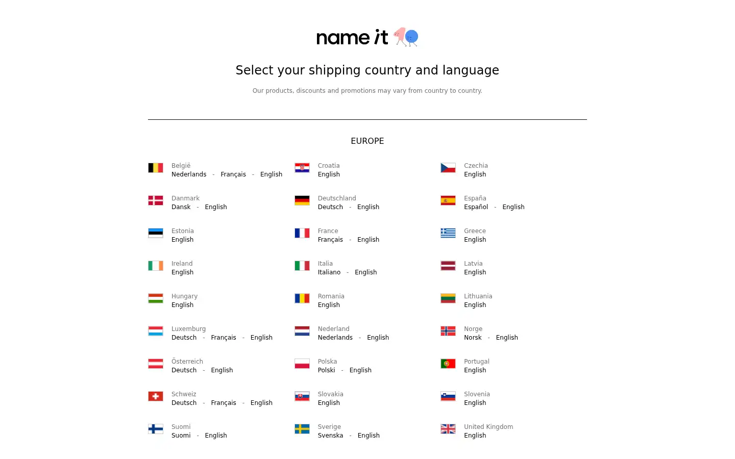 Screenshot of nameit.com