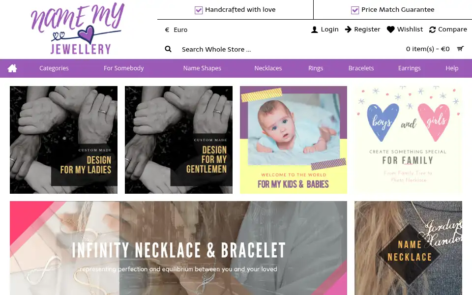 Screenshot of namemyjewellery.co.uk