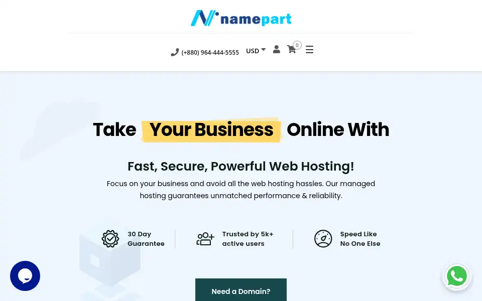 Screenshot of namepart.com
