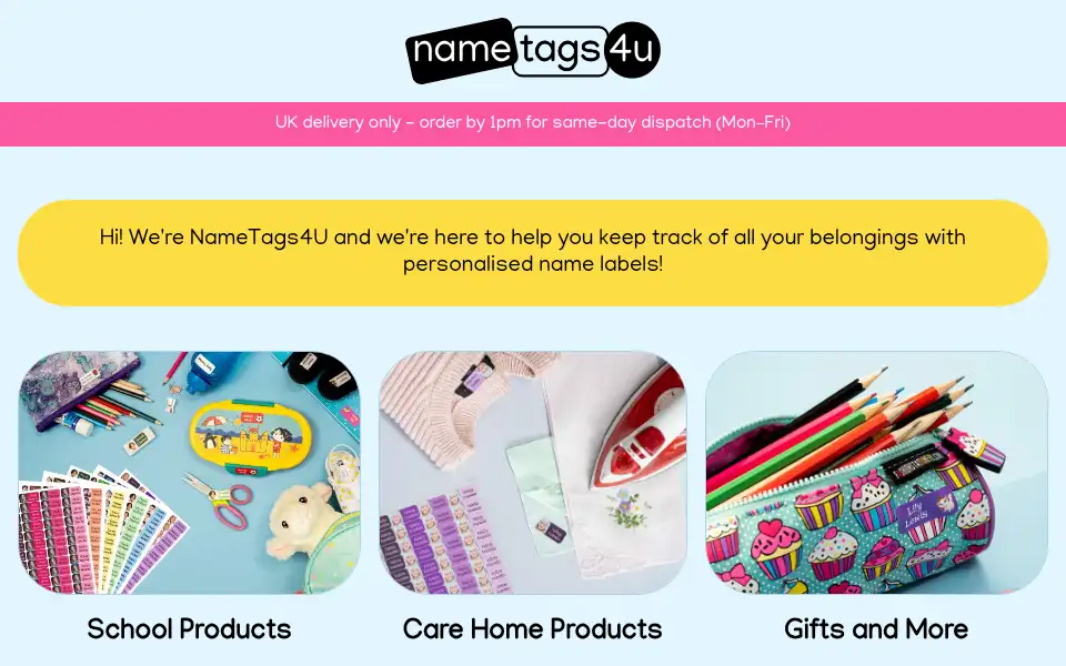 Screenshot of nametags4u.co.uk