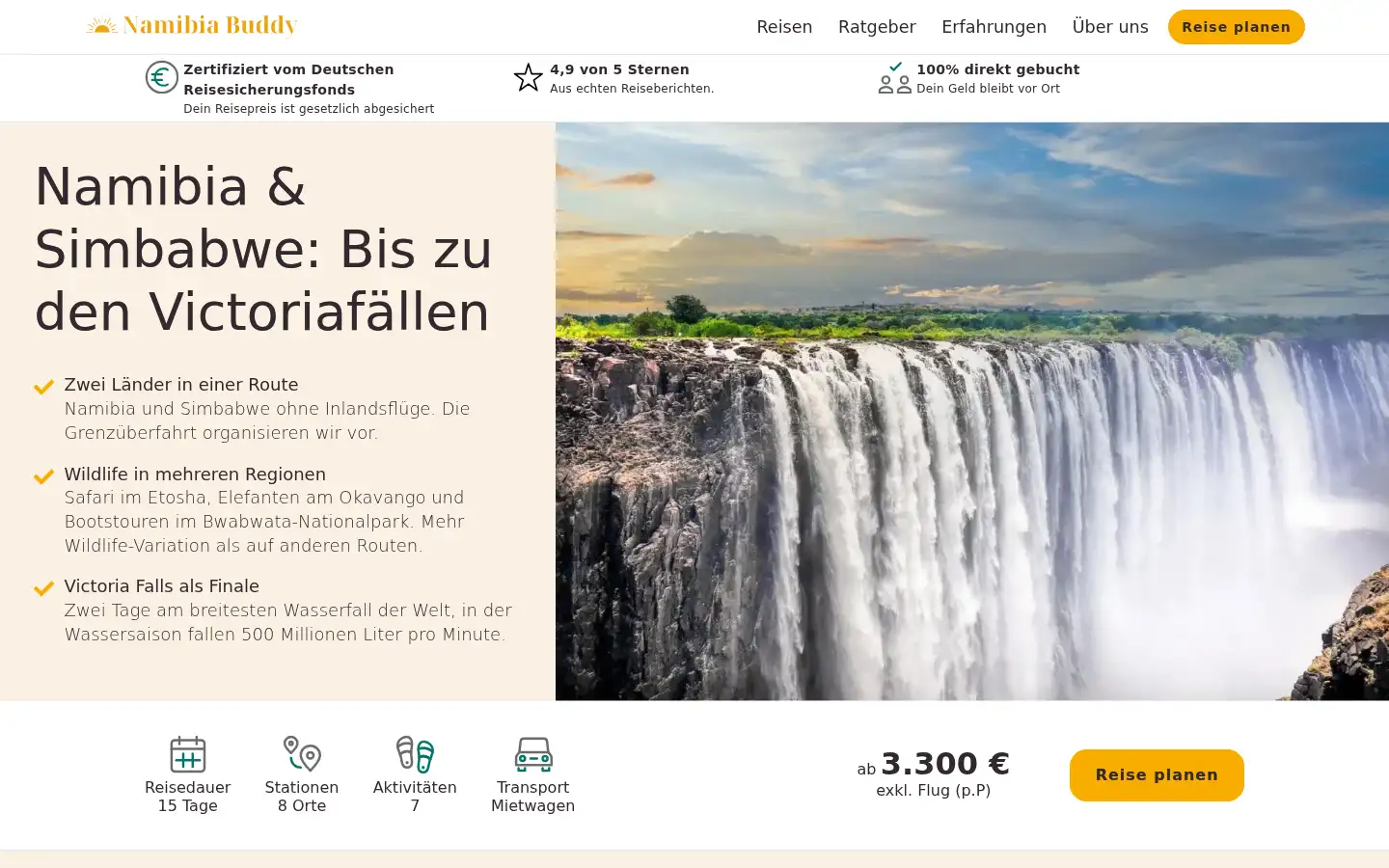 Screenshot of namibia-buddy.com