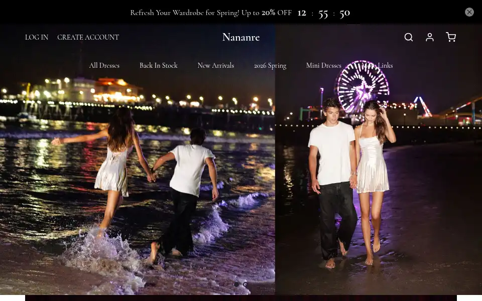 Screenshot of nananre.com